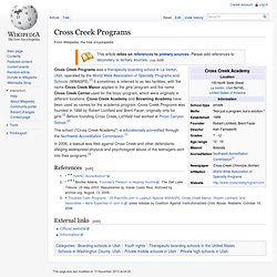 Cross Creek Programs