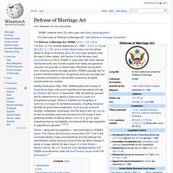 Defense of Marriage Act