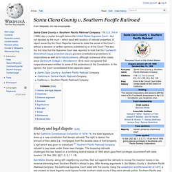 Santa Clara County v. Southern Pacific Railroad