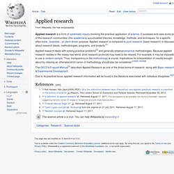 Applied research