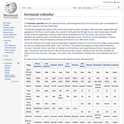 Germanic calendar