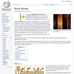 Runic calendar