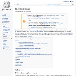 Enochian magic