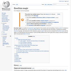 Enochian magic