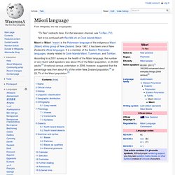 Māori language