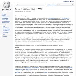 Open-space Learning approaches
