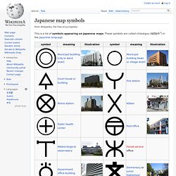 Japanese map symbols