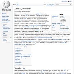 Zarafa (software) - Wikipedia, the free encyclopedia - Aurora