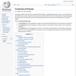 Language pedagogy