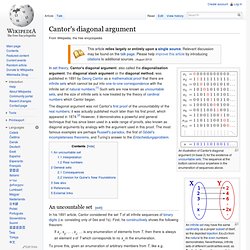 Cantor's diagonal argument