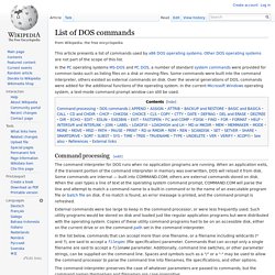 List of MS-DOS commands