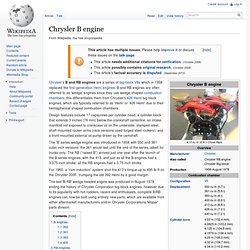 Chrysler B engine