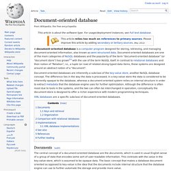 Document-oriented database