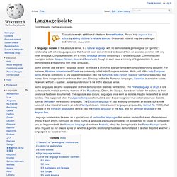 Language isolate