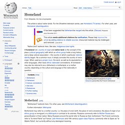Homeland, wikipedia