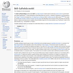 Bell–LaPadula model