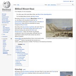 Biblical Mount Sinai