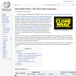 List of Star Wars: The Clone Wars episodes