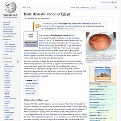 Early Dynastic Period of Egypt