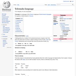 Tolomako language