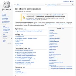 List of open-access journals
