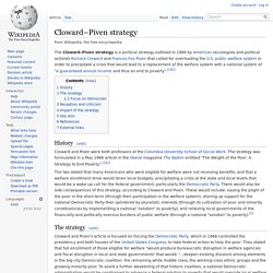 Cloward–Piven strategy