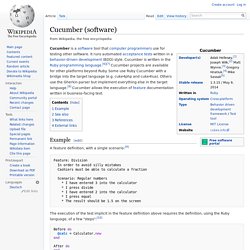 Cucumber (software)