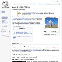 Canadian Bill of Rights