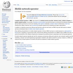 Mobile network operator