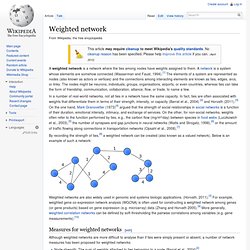 Weighted network