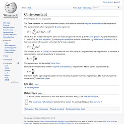 Curie constant
