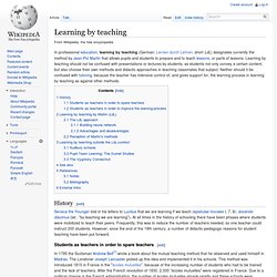 Learning by teaching