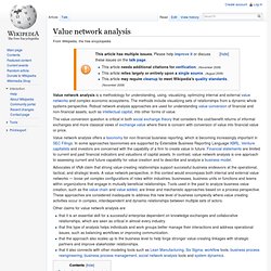 Value network analysis