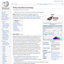 Weka (machine learning)