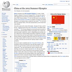China at the 2012 Summer Olympics