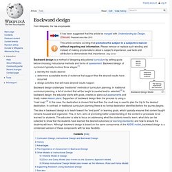 Backward design