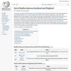 List of battles between Scotland and England