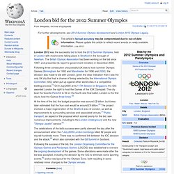 London bid for the 2012 Summer Olympics
