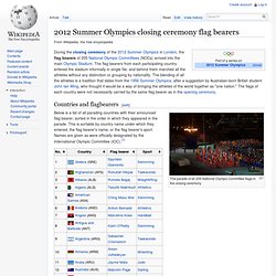 2012 Summer Olympics closing ceremony flag bearers