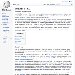 Semantic HTML
