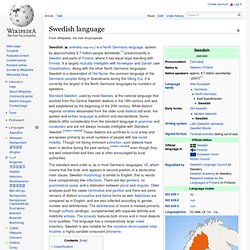 Swedish language