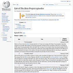 List of The Zeta Project episodes