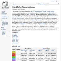 List of Being Human episodes