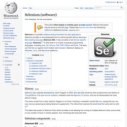 Selenium (software)