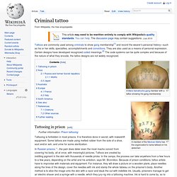 Criminal tattoo