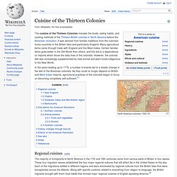 Cuisine of the Thirteen Colonies