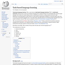 Task-based language learning