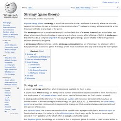 Strategy (game theory)