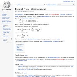 Prouhet–Thue–Morse constant