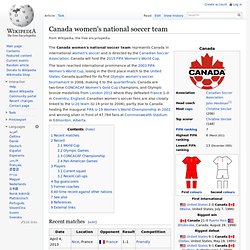 Canada women's national soccer team